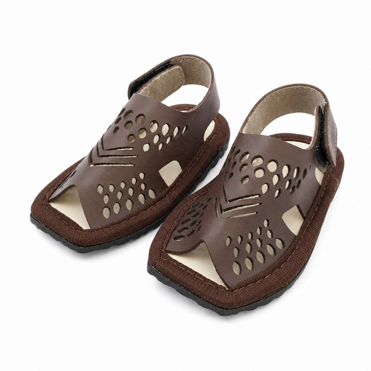 Peshawari Chappal 12CM - (0-3 Months) - Dark Brown