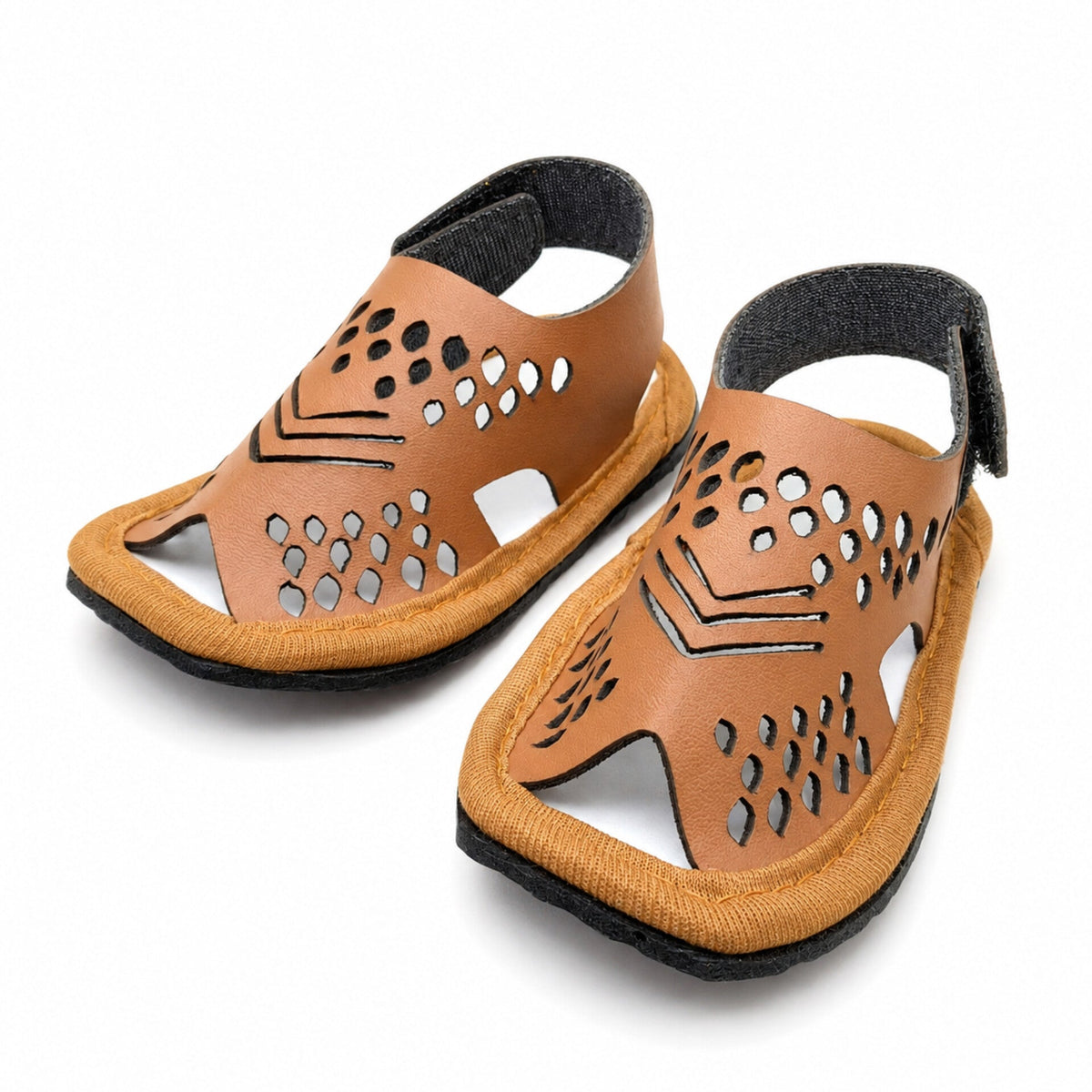 Peshawari Chappal 12CM - (0-3 Months) - Brown