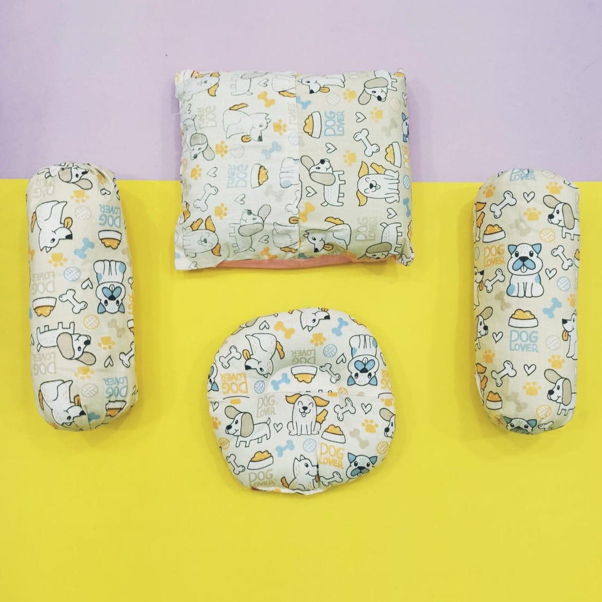 Pack of 4 Pillows Set - Dogs