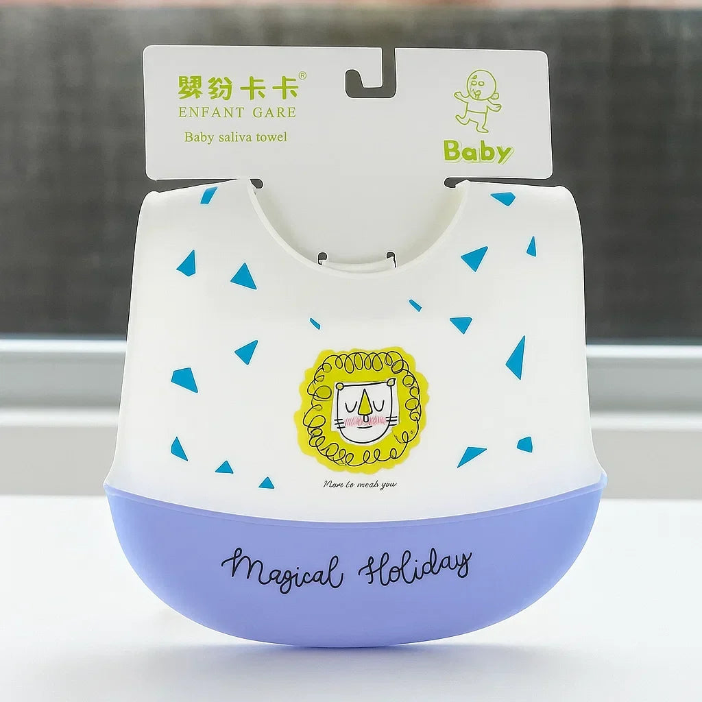 Silicon Container Bib - Blue - Magical Holiday