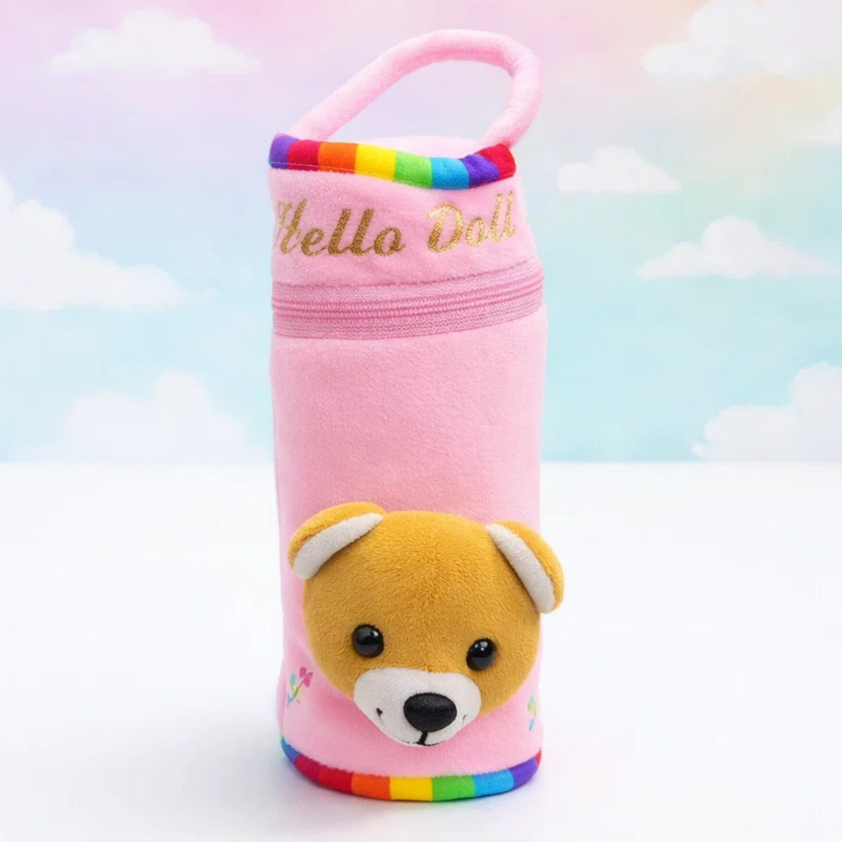 Character Feeder Cover - Light Pink - Bear