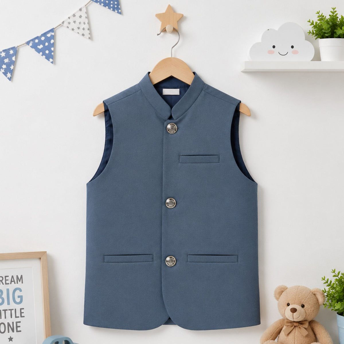 AN - Waist Coat - Grey - Plain