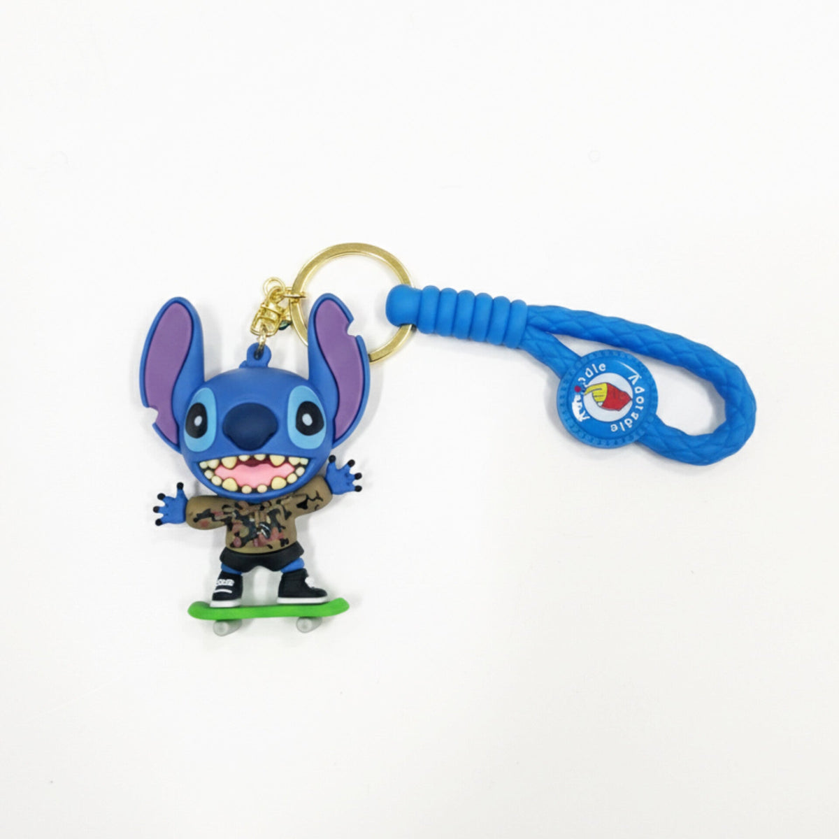 Character Key Chain - Blue - Green Skateboard