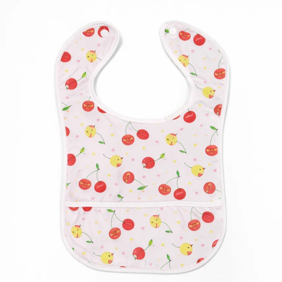 Meme - Baby Bib - Light Pink - Cherries