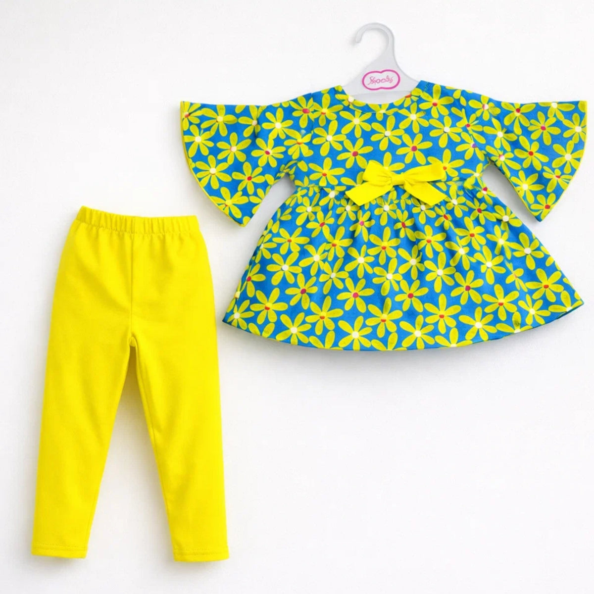 P&P - 2 Pieces - Frock Set - Blue - Yellow Flowers