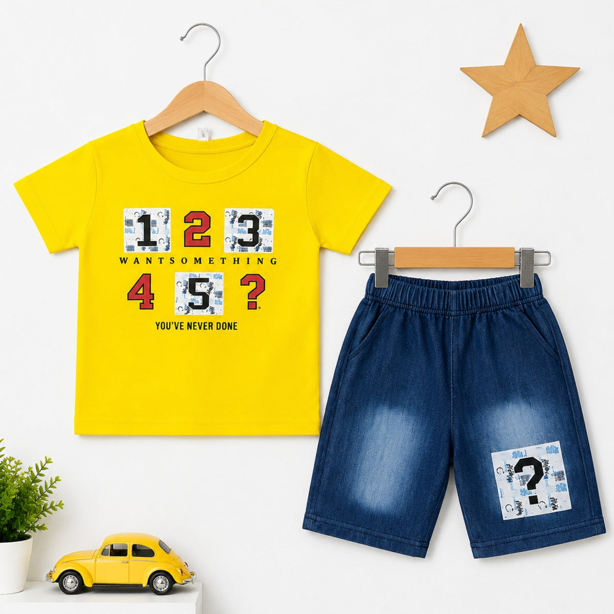 KH - T-Shirt & Short - Yellow - Numbers