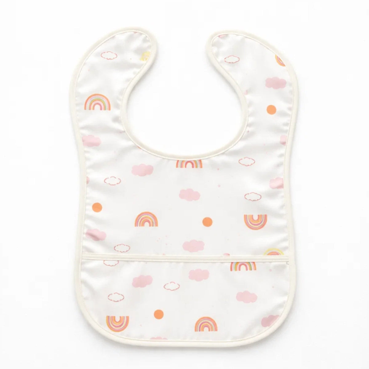 Meme - Baby Bib - Off White - Rainbow