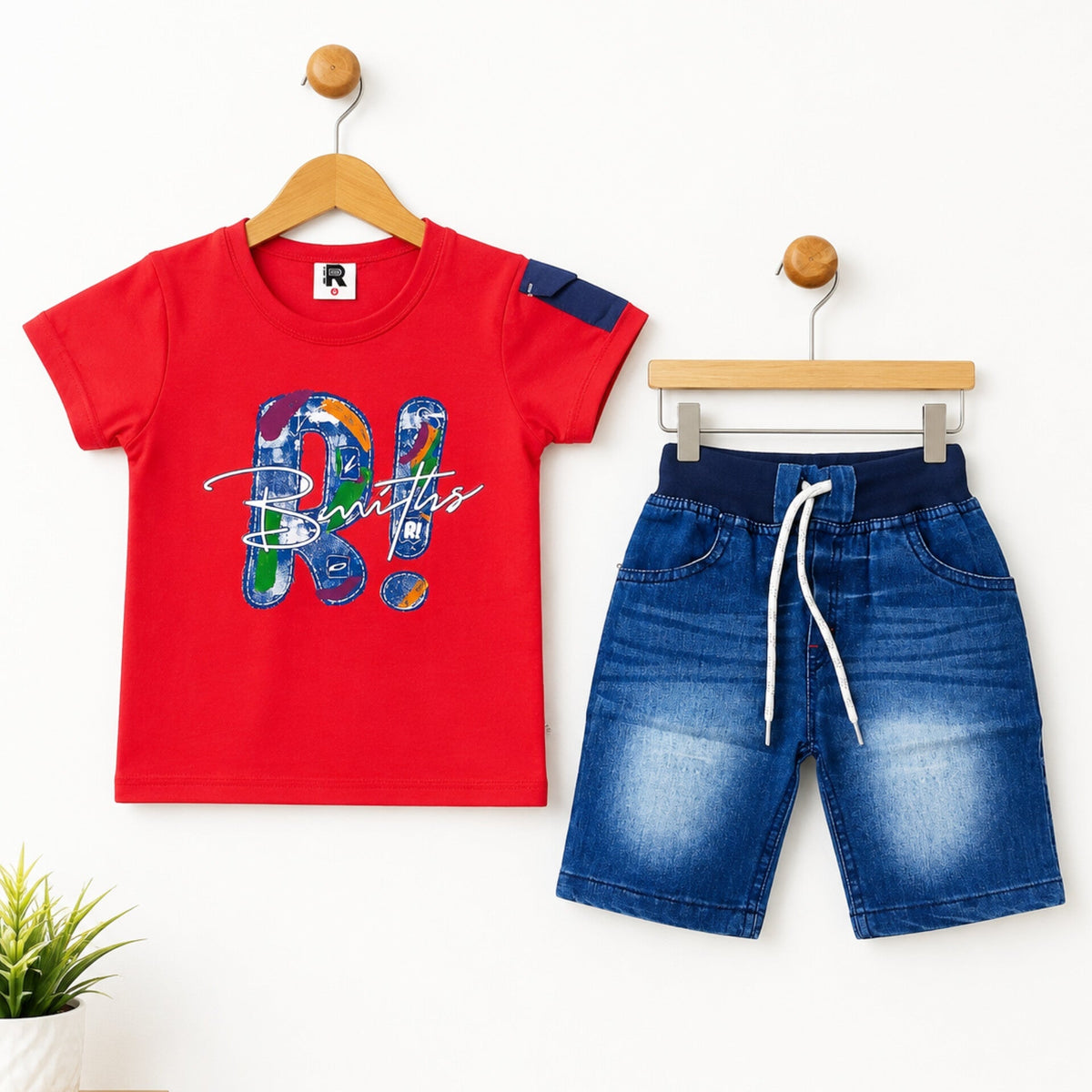 KW - T-Shirt & Short - Red - R