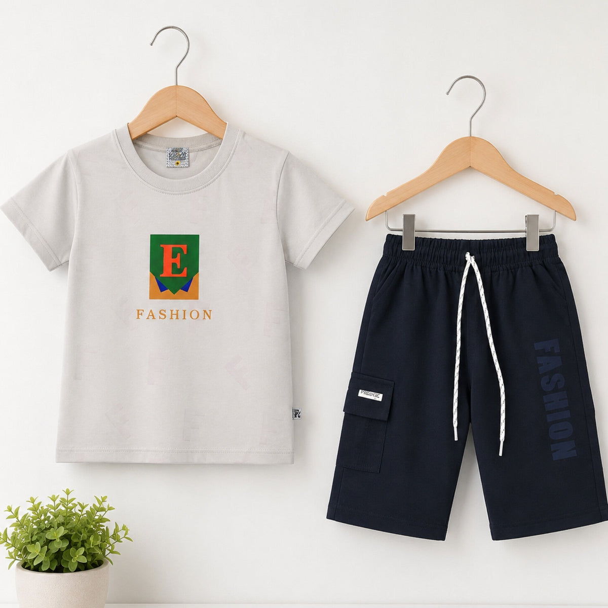 KW - T-Shirt & Short - Grey - Fashion