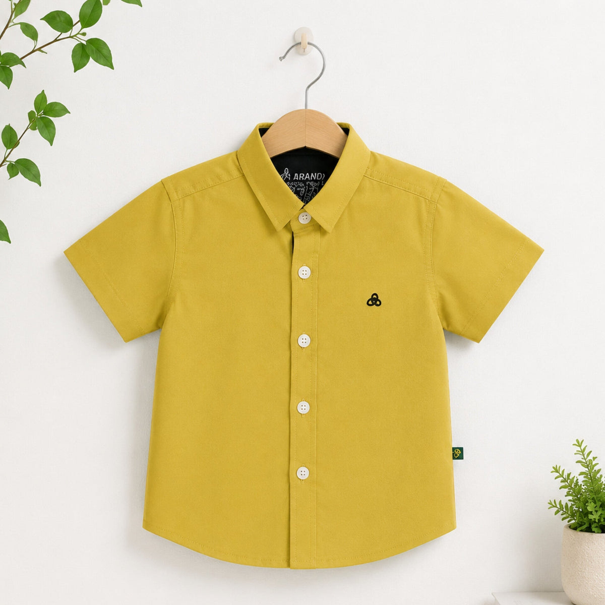 ADN - Casual Shirt - Plain - Yellow