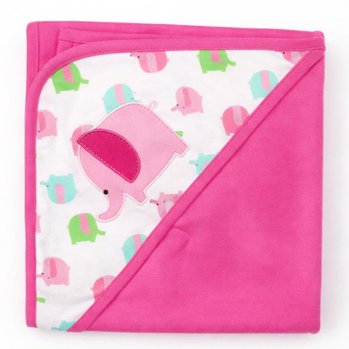 Carte - Hooded Cotton Wrap - Pink - Elephant