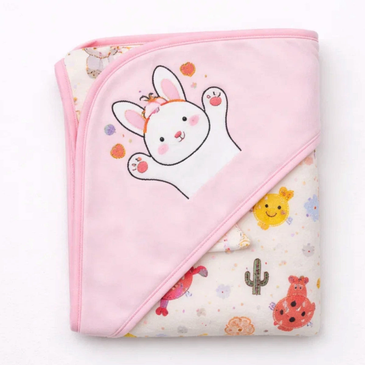 LHB - Hooded Cotton Wrap - Pink - Rabbit - Thailand