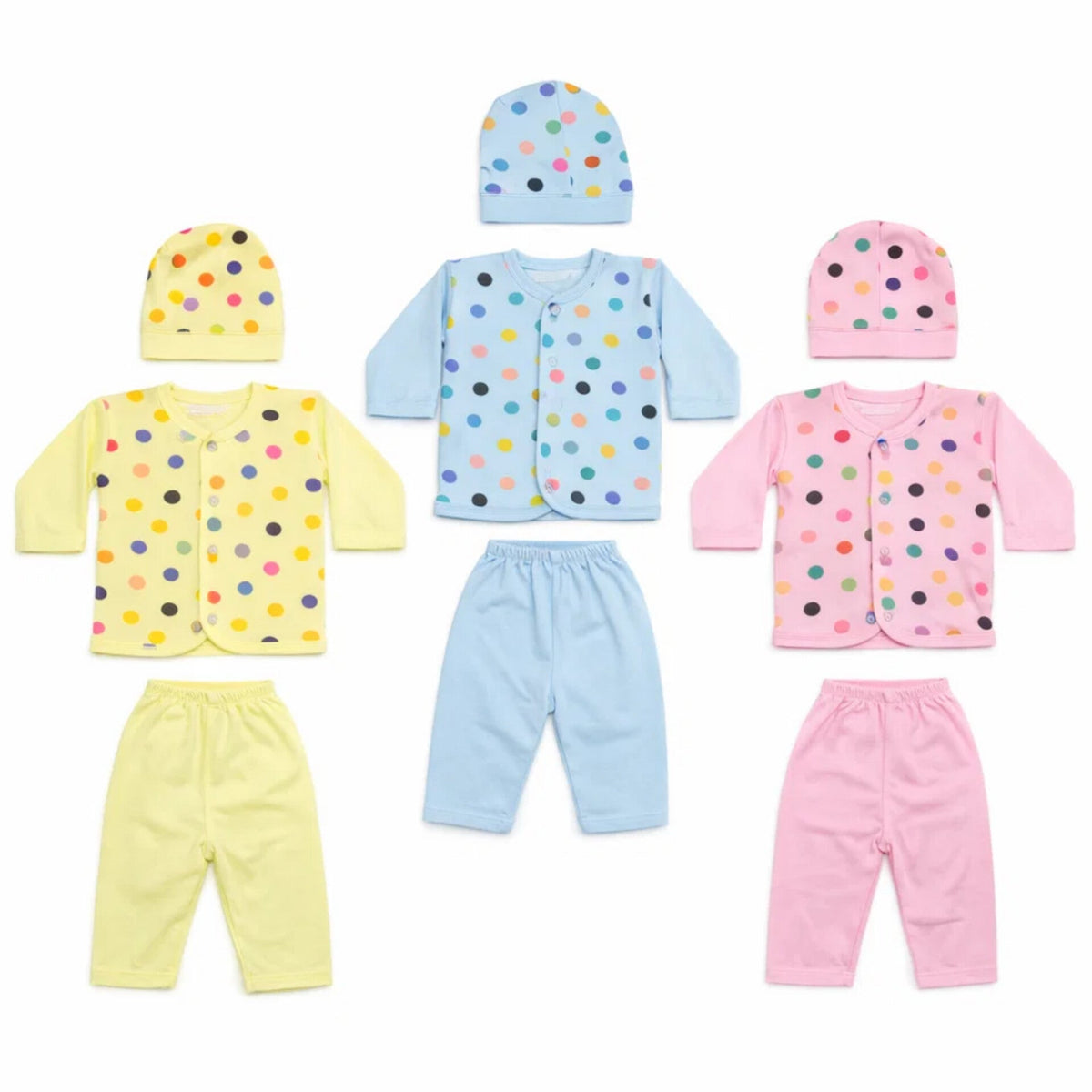 B&B - Cotton Jersey - Newborn Night Suits - BPY - Color Base Circles - 26