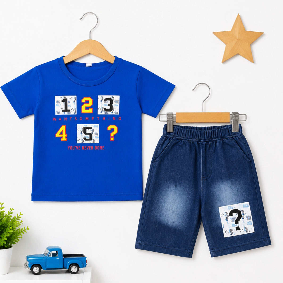 KH - T-Shirt & Short - Blue - Numbers