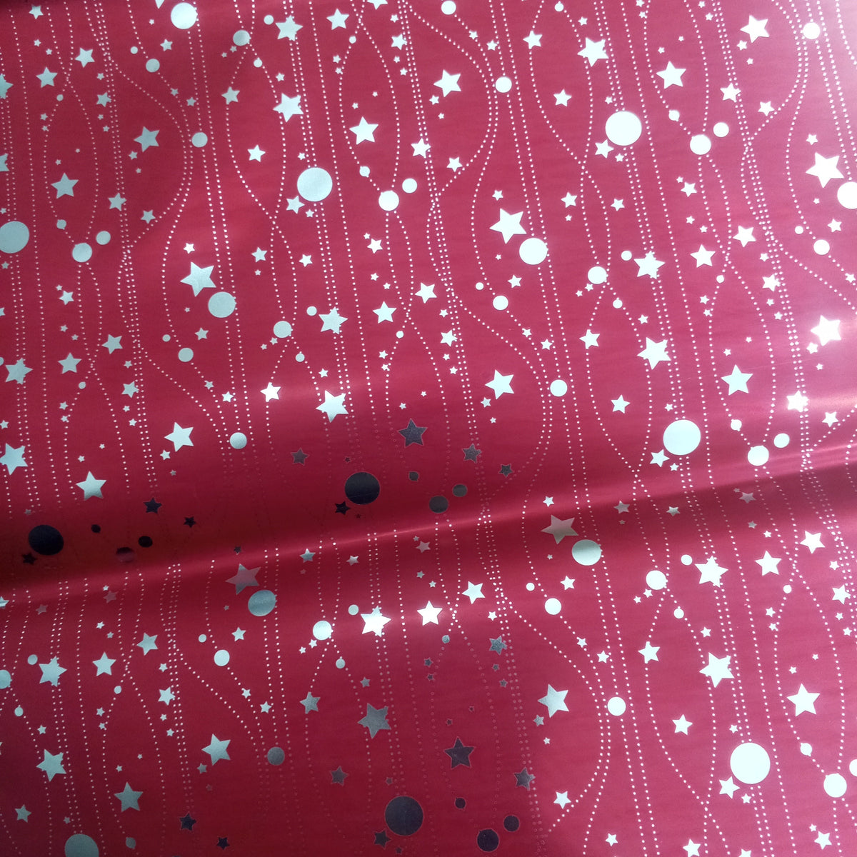 Gift Wrapping Sheet - Red & Stars
