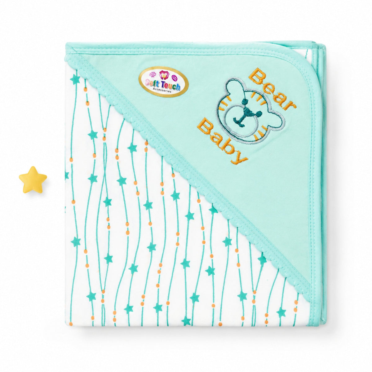 Newborn Cotton Wrapping Sheet - Green - Star Threads - ST