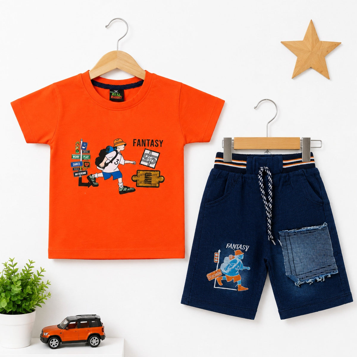 RR - T-Shirt & Short - Orange - Fantasy
