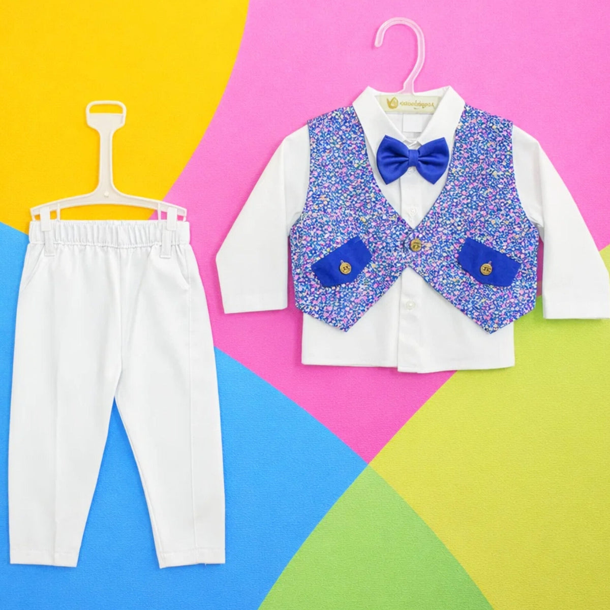 GM - 2 Pieces - Suit Set - Royal Blue - Abstract