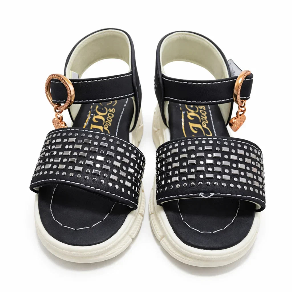 Girls - Sandal - Black - Mirror