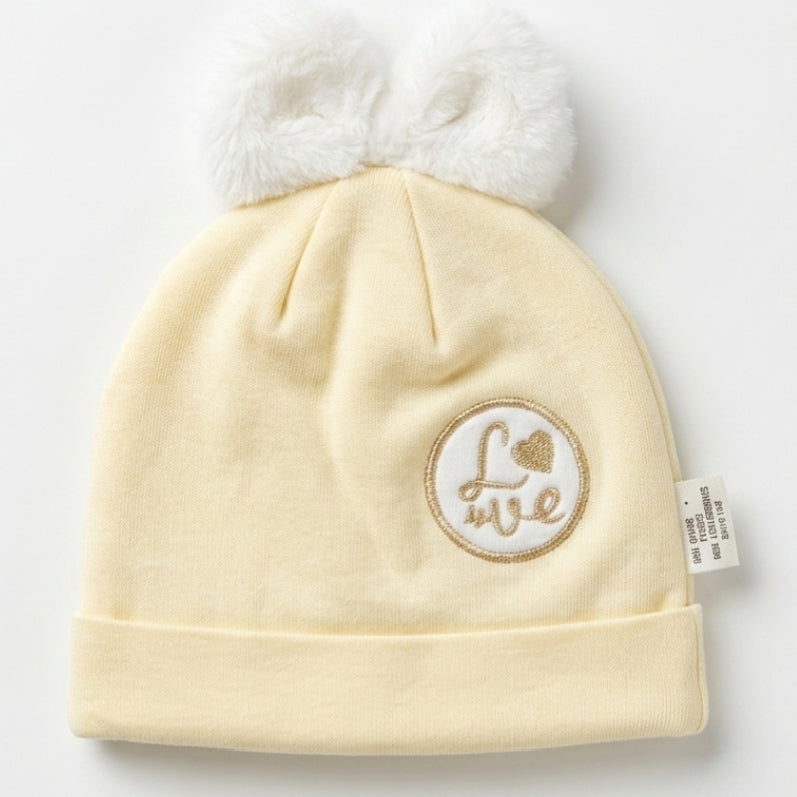 Imported Soft Winter Cap - Love Yellow– (0–3 Months)