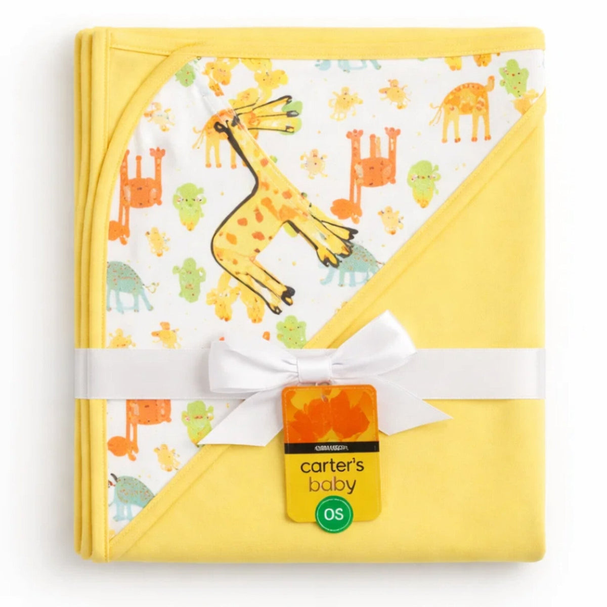 Carte - Hooded Cotton Wrap - Yellow - Giraffe
