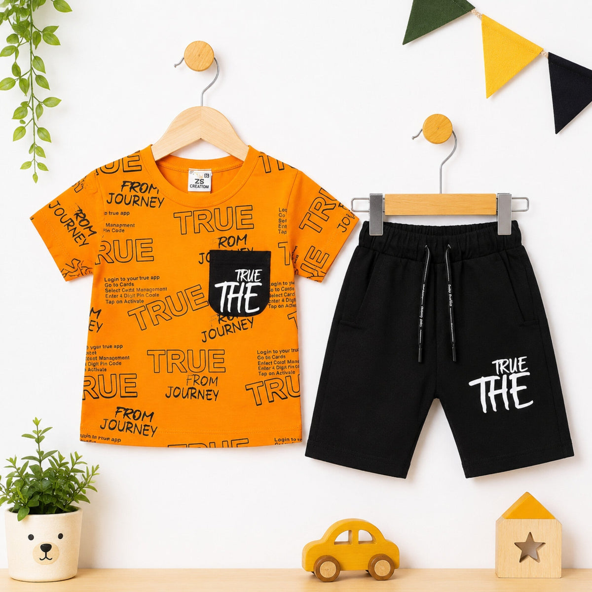 ZS - T-Shirt & Short - Mustard - True Journey