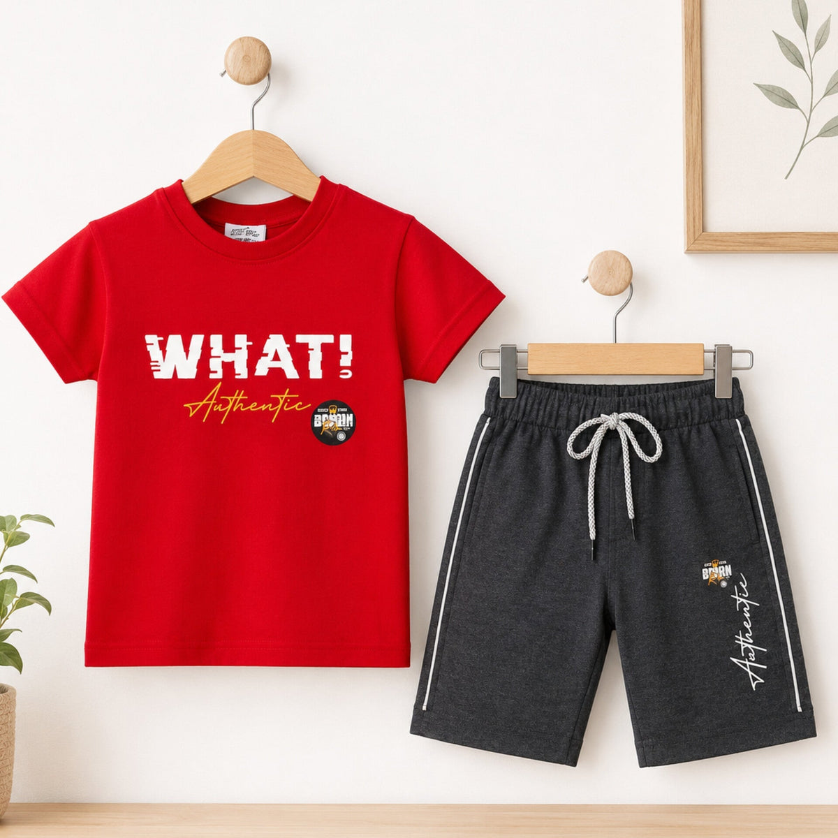 SD - T-Shirt & Short - Red - What