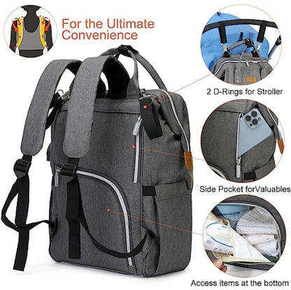 Chicoo - Waterproof Diaper Backpack - Grey