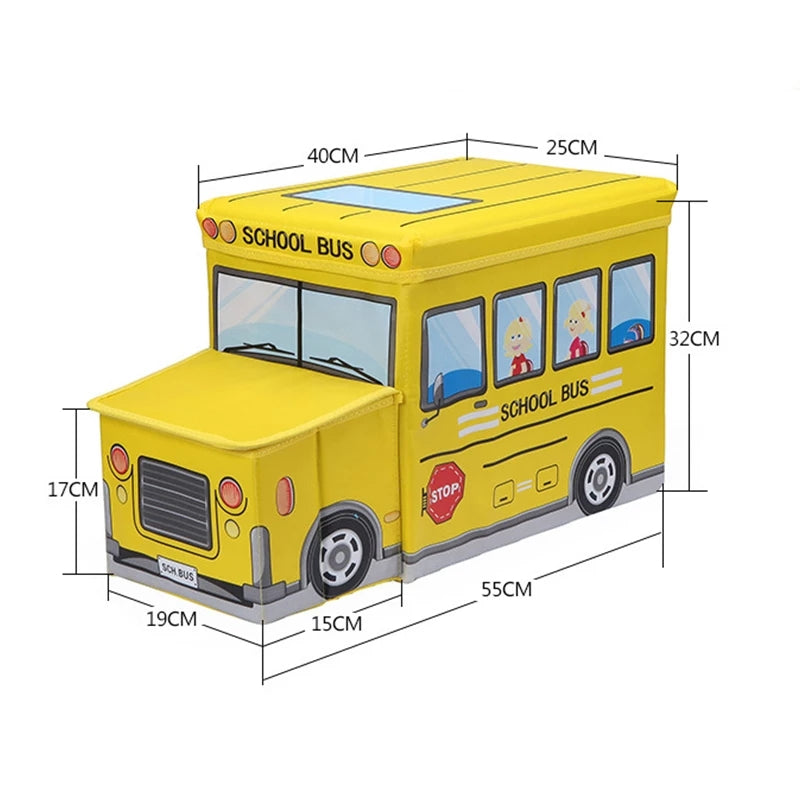 School Bus - Toy Box - Green