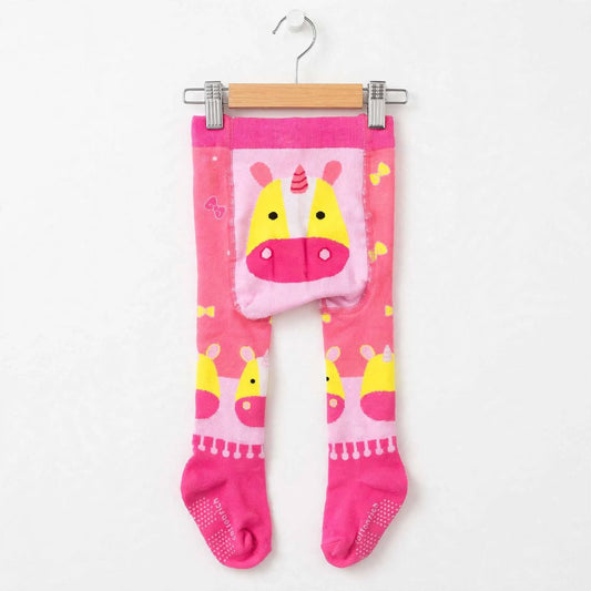 Kids Winter Leggings Dark Pink Rhino Print | Warm Leggings for Girls | 0-6 Months