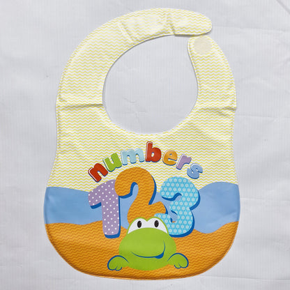 Baby Bib - Orange - Numbers