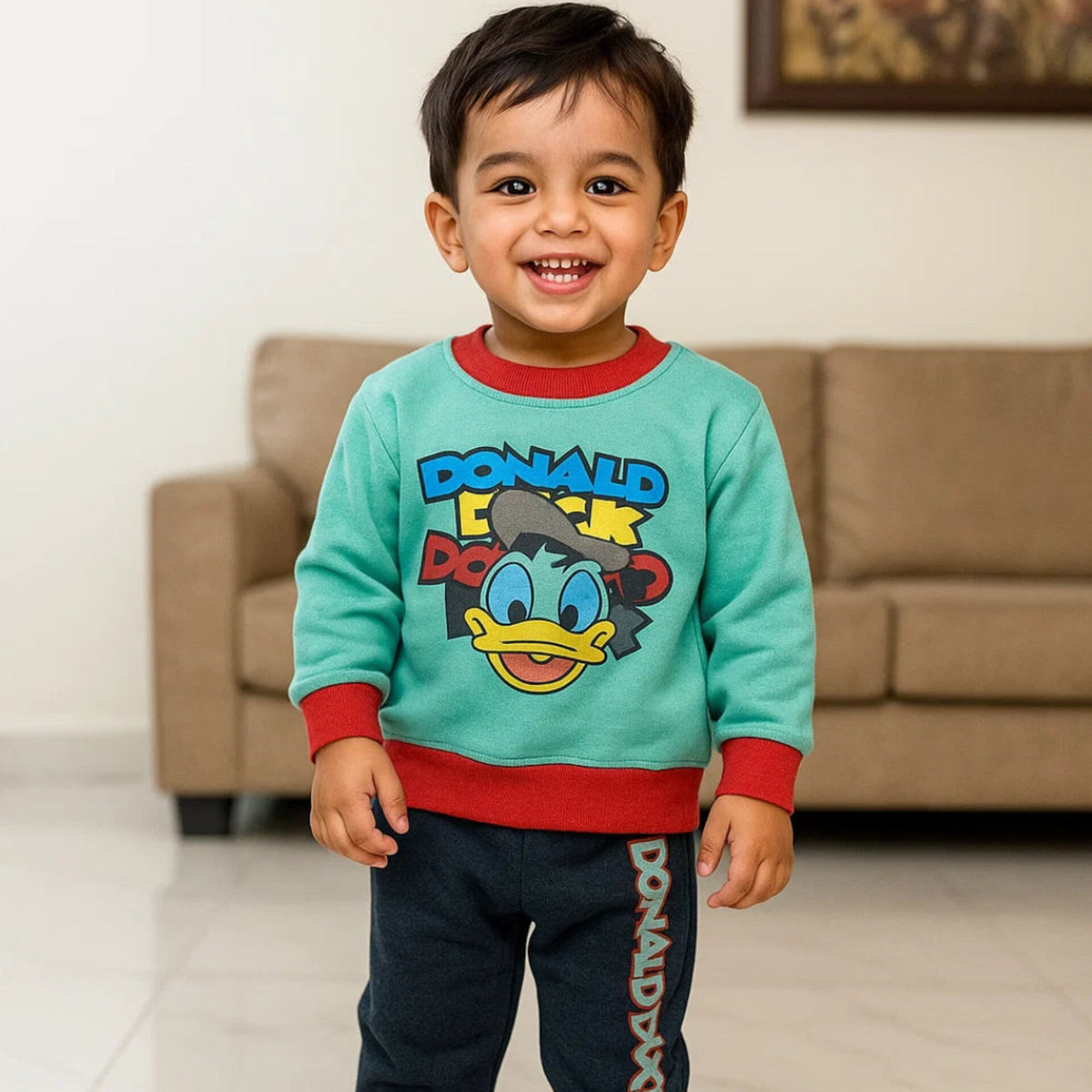 Nijntje - Suit Set - Green - Donald Duck - 25