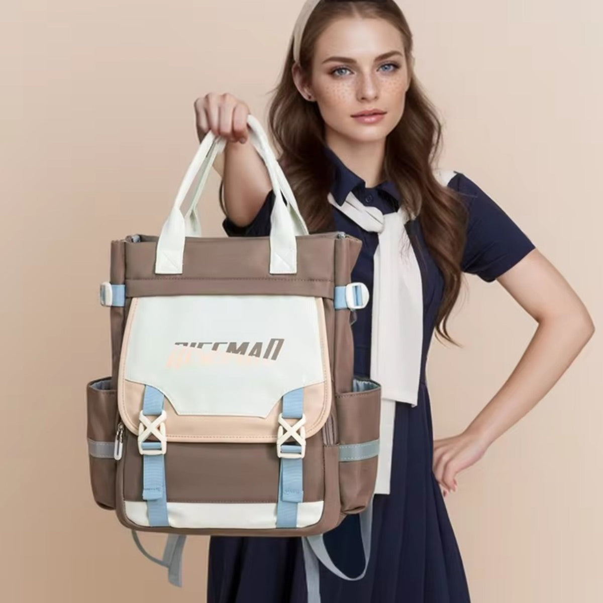 QISEMAO - Waterproof Diaper Backpack - Brown