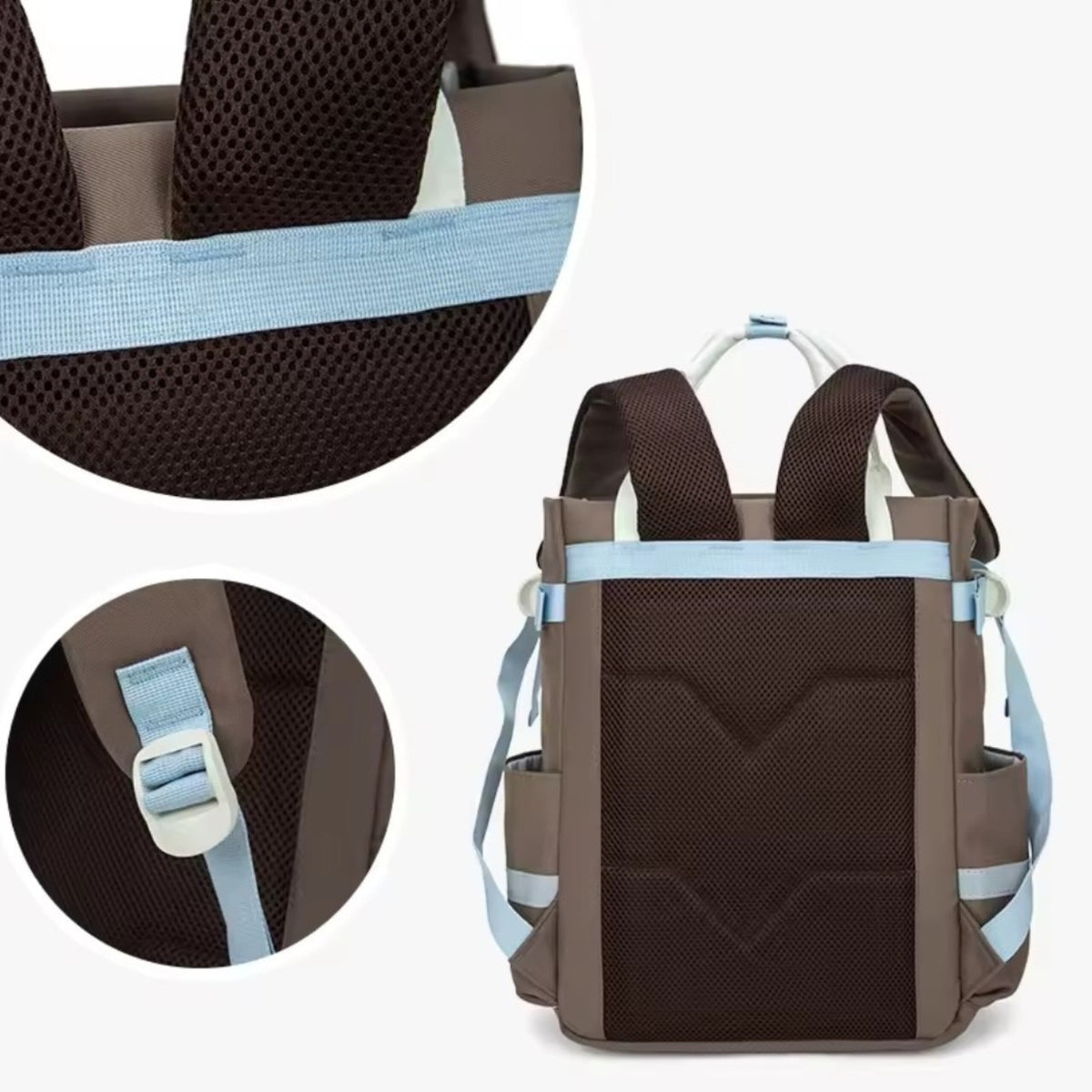 QISEMAO - Waterproof Diaper Backpack - Brown