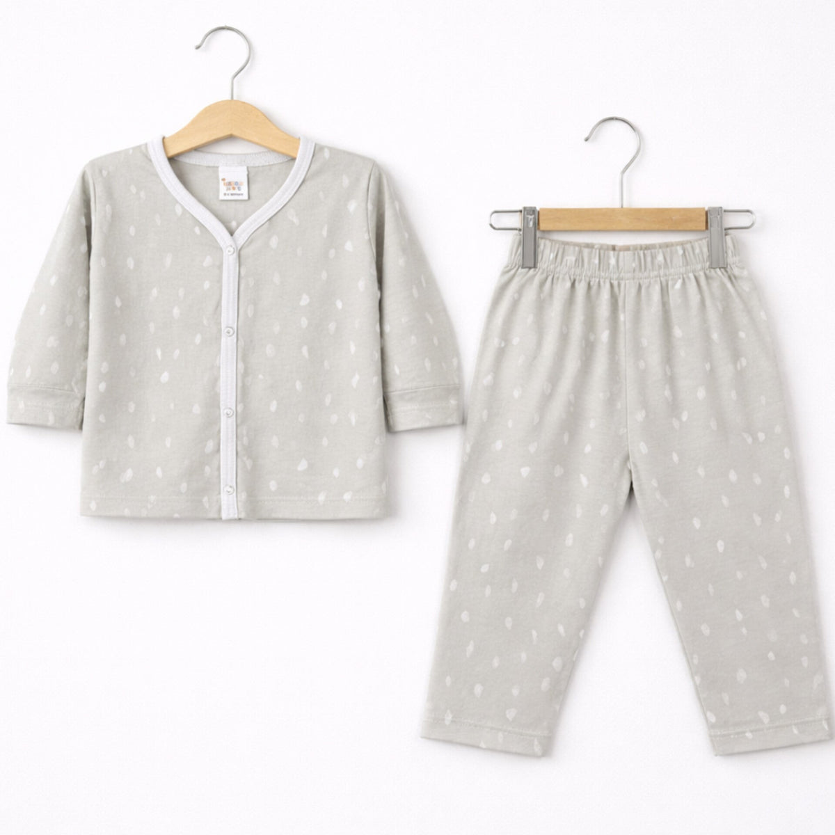 TBS - Cotton Jersey - Night Suit - White - Abstract - 26