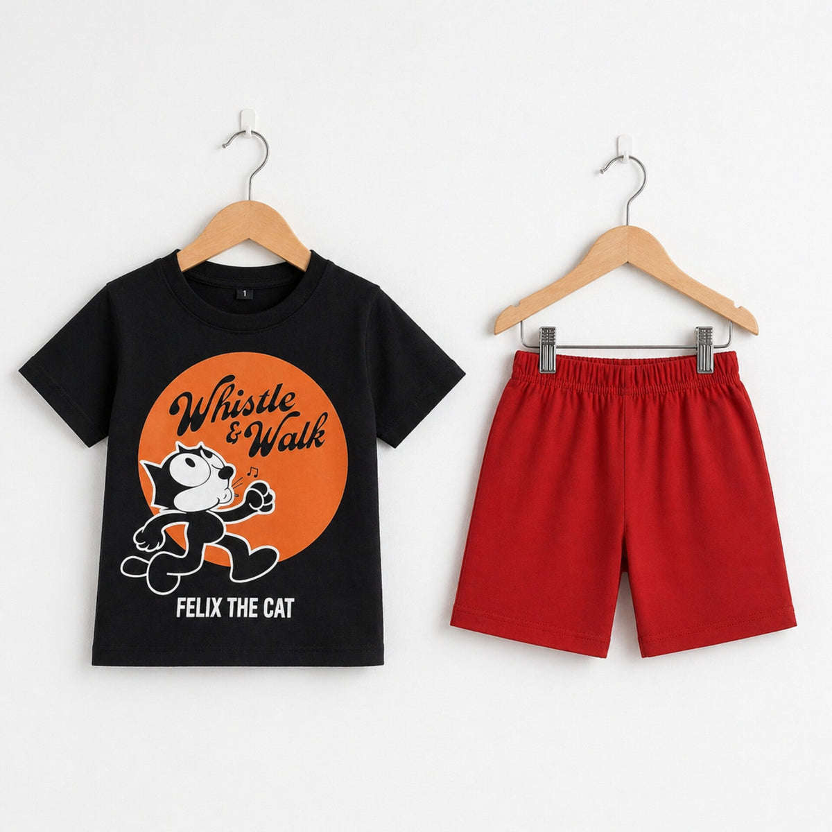 OL - Cotton Jersey - T-Shirt & Short - Black - Whistle Walk
