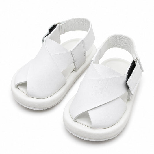 Peshawari Chappal 12CM - (0-3 Months) - White