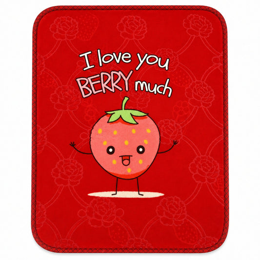 Double Ply Baby Plush Blanket - Red - Berry (42*33 Inches)