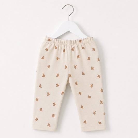 Cotton Jersey Causal Wear Trouser - Brown - Birds (6-9 Months)