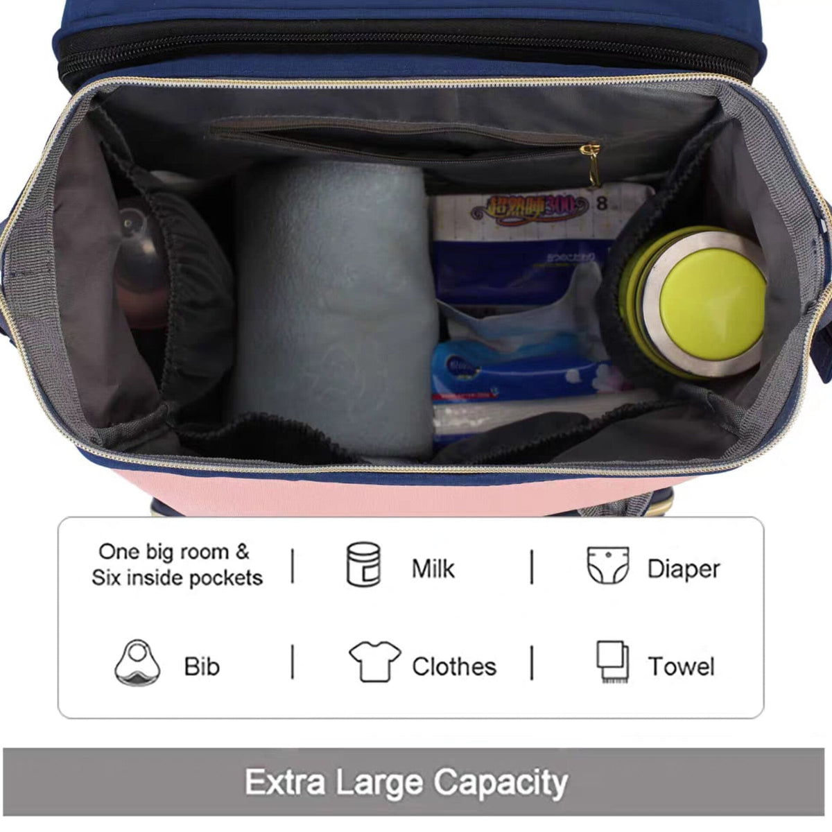 Waterproof Baby Bed & Bag - Blue - Love Queen