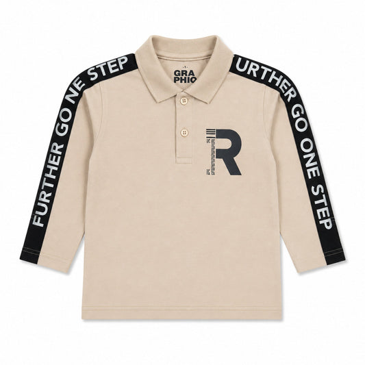 Bonton - Long Sleeve - Polo - T-Shirt - R - Light Brown