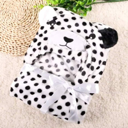 Kolaco - Hoodie Blanket - Black - Polka