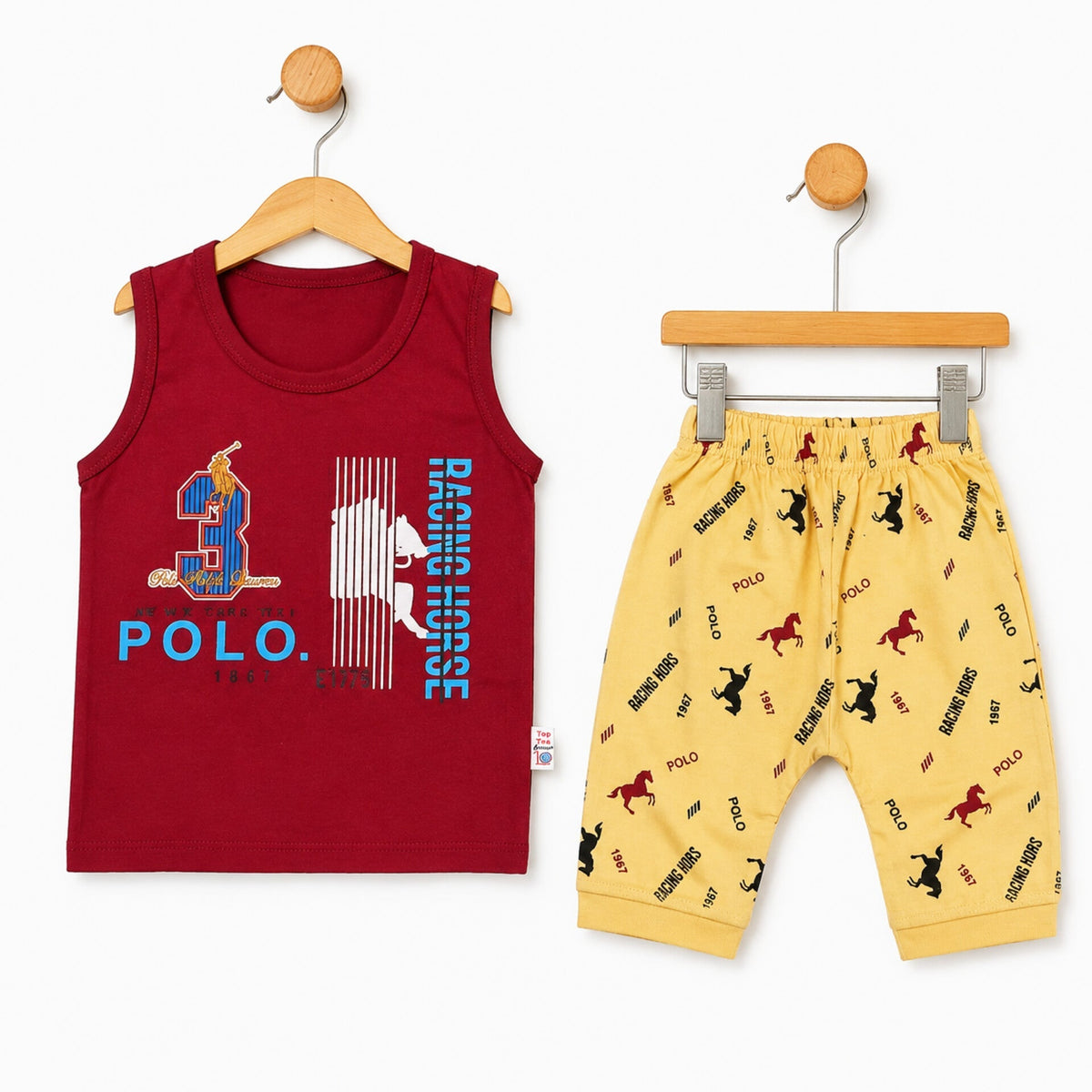 TT - Cotton Jersey - Sando & Short - Maroon - POLO