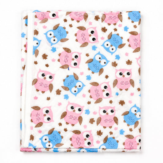 Diaper Changing Sheet - White - Owl