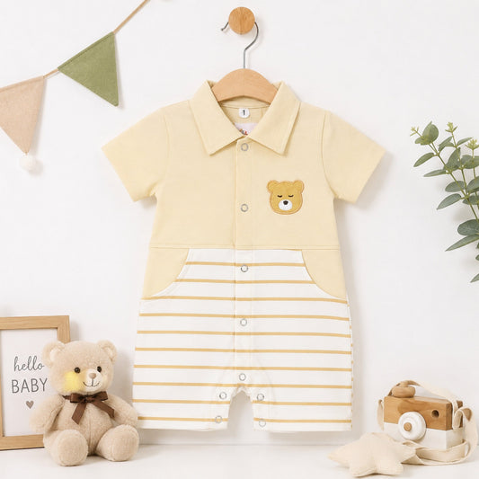TBS - Short Leg - Fashion Romper - Skin - Bear & Stripes