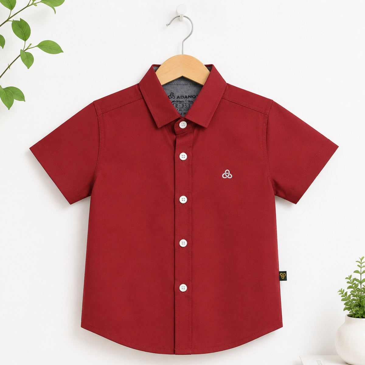 ADN - Casual Shirt - Plain - Red