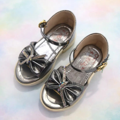 Girls - Sandal - Grey - Bow