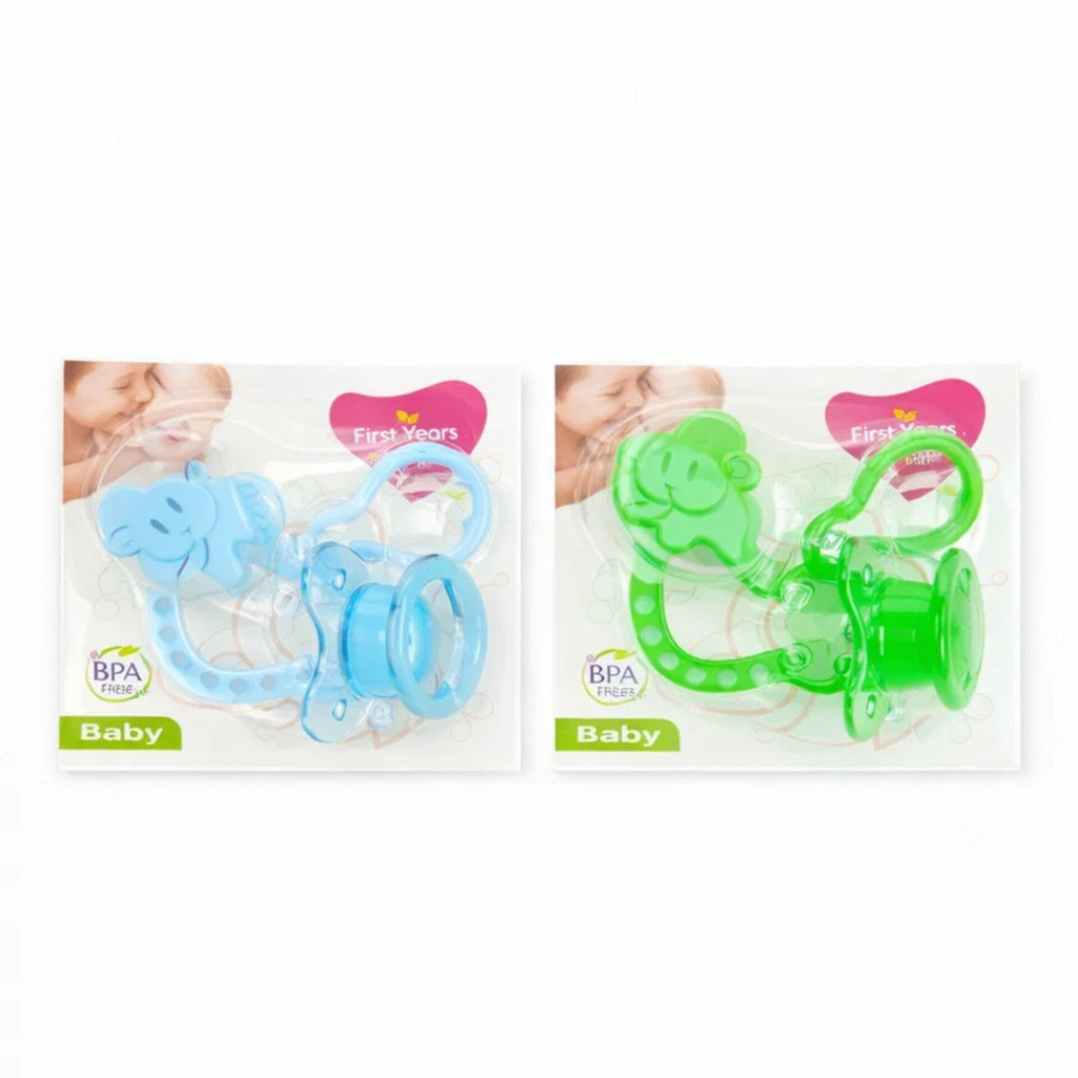 Fish - Pack of 2 - Pacifier Chain - Blue & Green