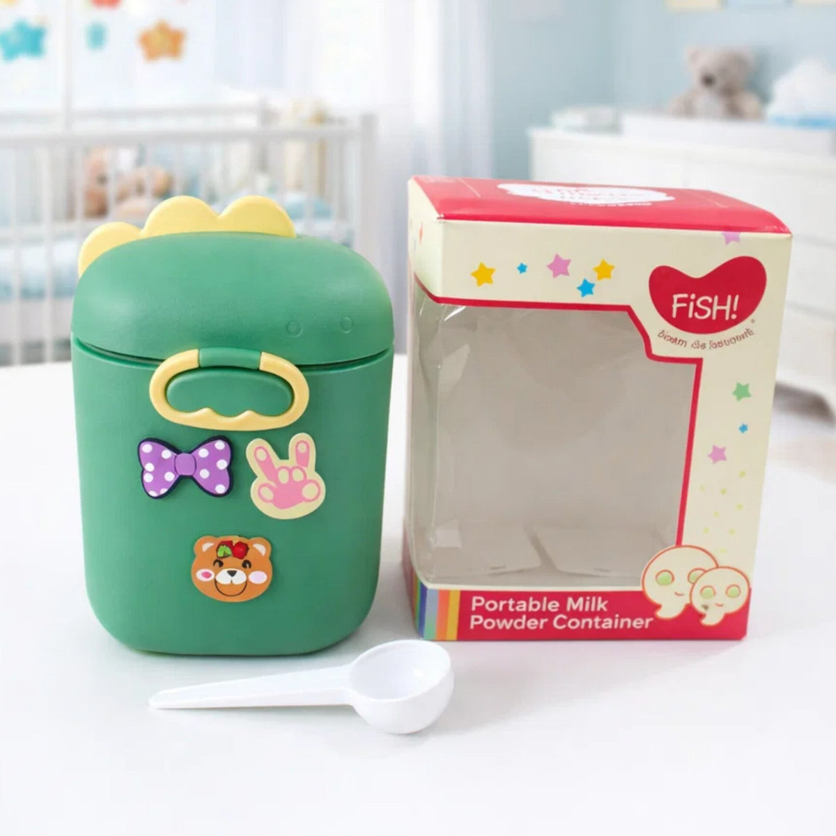 Fish - Milk Container - Large - Three - Green