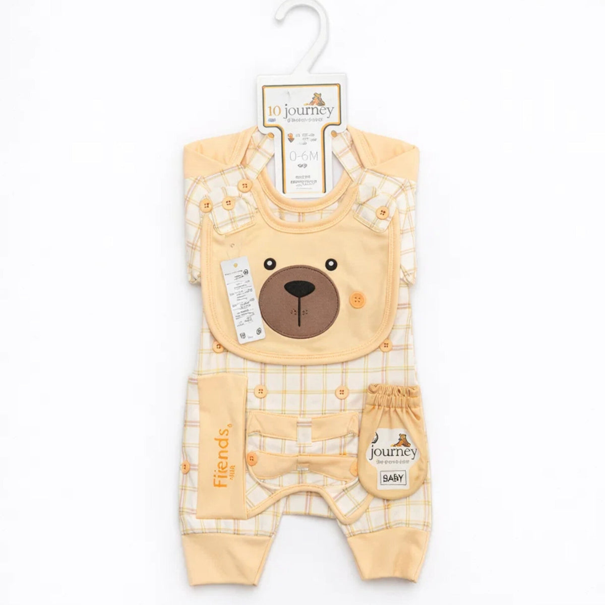 JL - Cotton Interlock - 10 Pieces - Bear Friends - Starter Set - Peach